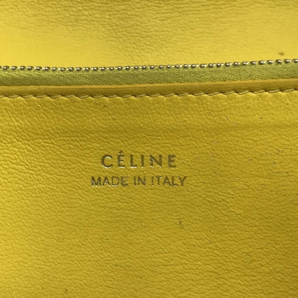 Celine Large Flap Multi-Function Long Wallet Leather Brown Beige - Picture 9 of 10